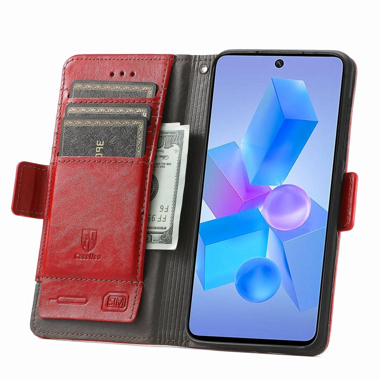 For Infinix Hot 40 CaseNeo Splicing Dual Magnetic Buckle Leather Phone Case