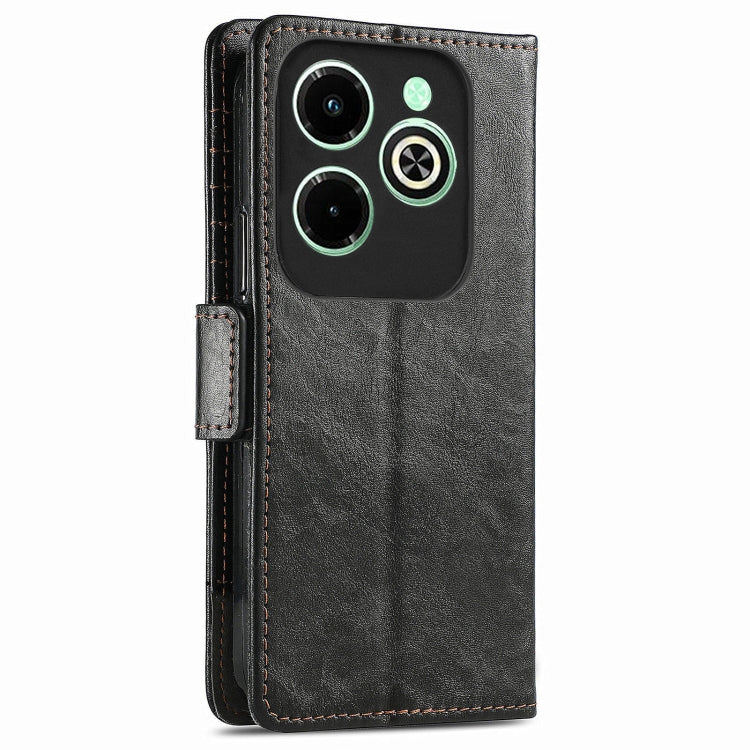 For Infinix Hot 40i CaseNeo Splicing Dual Magnetic Buckle Leather Phone Case