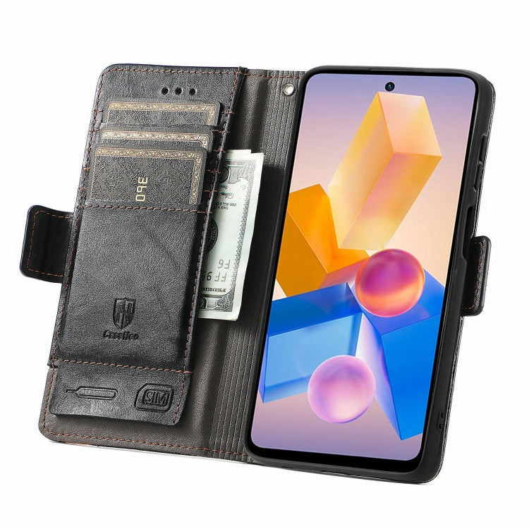 For Infinix Hot 40i CaseNeo Splicing Dual Magnetic Buckle Leather Phone Case