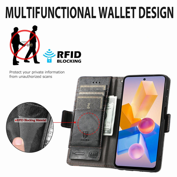For Infinix Hot 40i CaseNeo Splicing Dual Magnetic Buckle Leather Phone Case