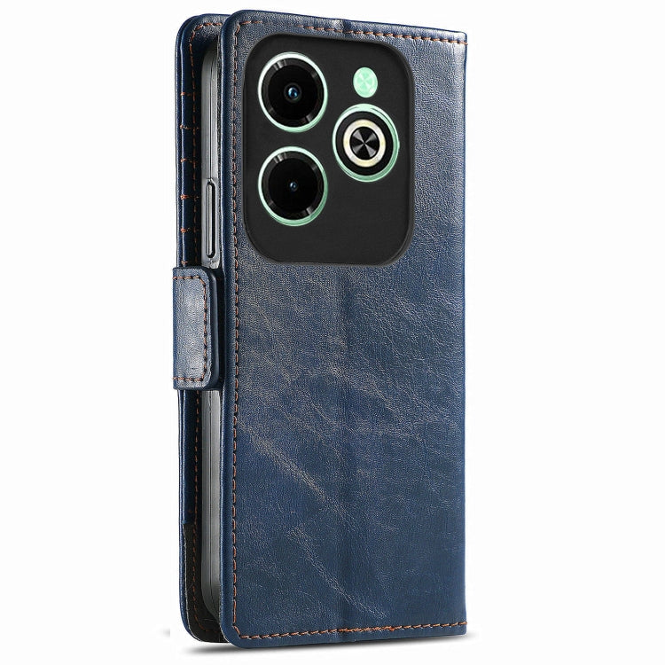 For Infinix Hot 40i CaseNeo Splicing Dual Magnetic Buckle Leather Phone Case