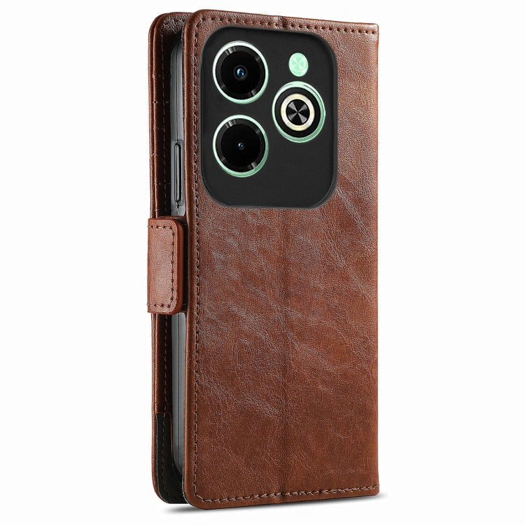 For Infinix Hot 40i CaseNeo Splicing Dual Magnetic Buckle Leather Phone Case