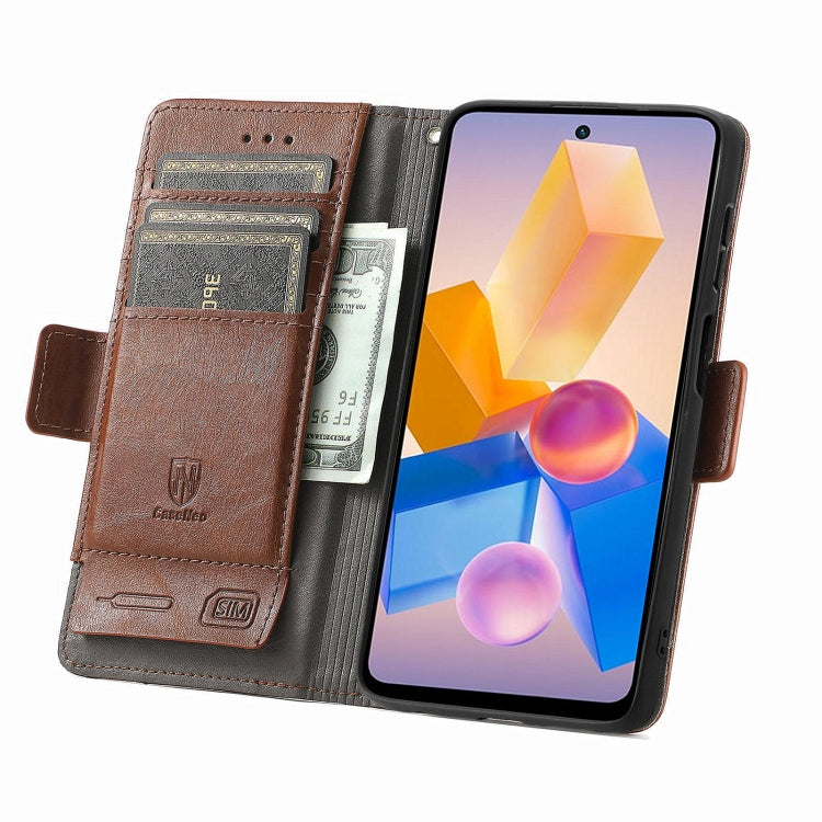 For Infinix Hot 40i CaseNeo Splicing Dual Magnetic Buckle Leather Phone Case