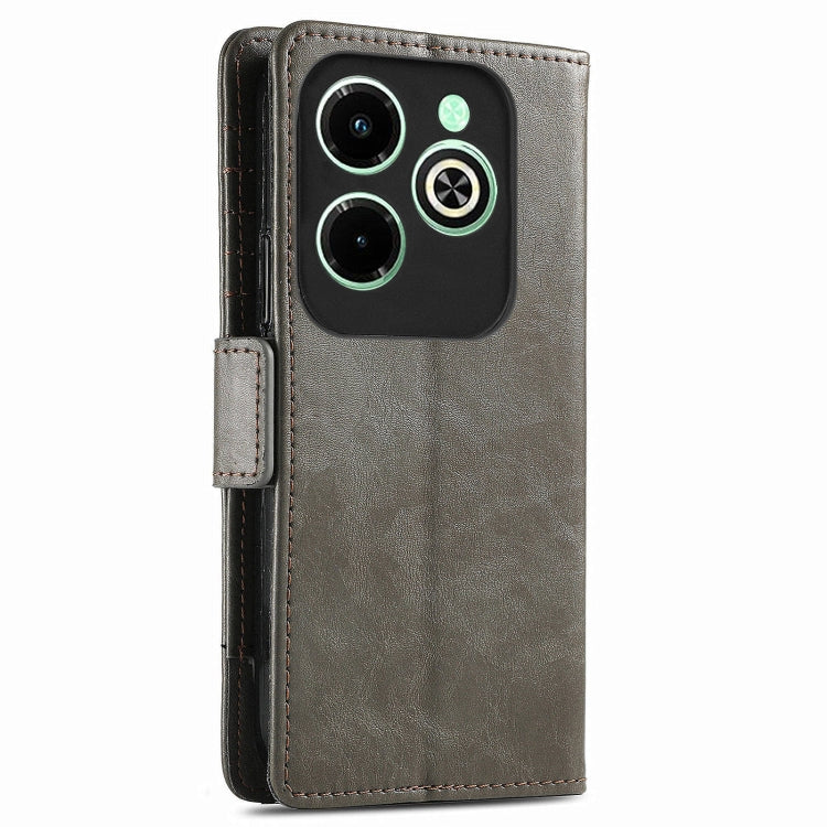 For Infinix Hot 40i CaseNeo Splicing Dual Magnetic Buckle Leather Phone Case