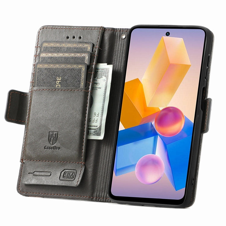 For Infinix Hot 40i CaseNeo Splicing Dual Magnetic Buckle Leather Phone Case
