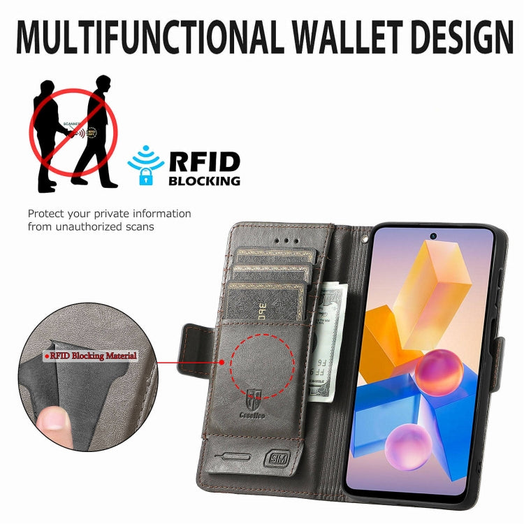 For Infinix Hot 40i CaseNeo Splicing Dual Magnetic Buckle Leather Phone Case