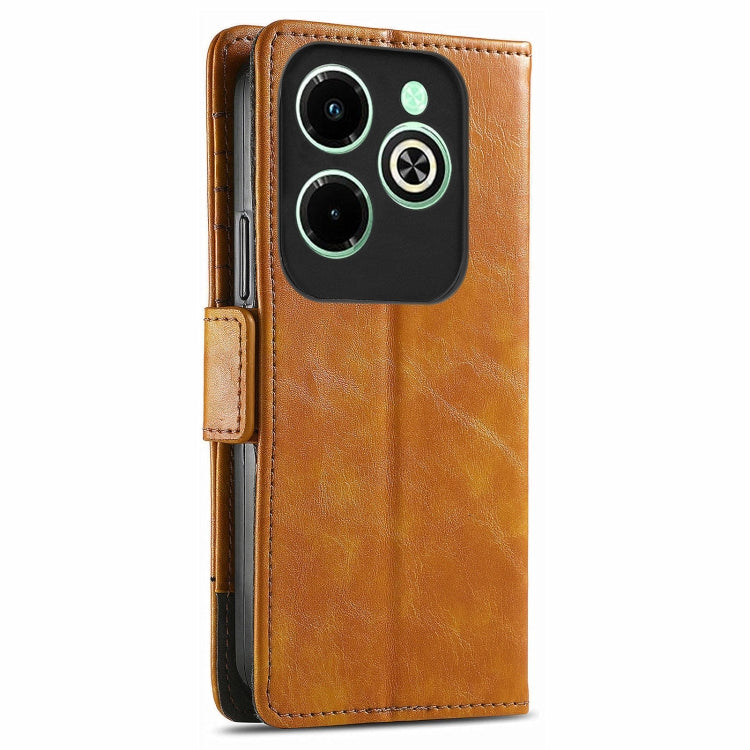 For Infinix Hot 40i CaseNeo Splicing Dual Magnetic Buckle Leather Phone Case