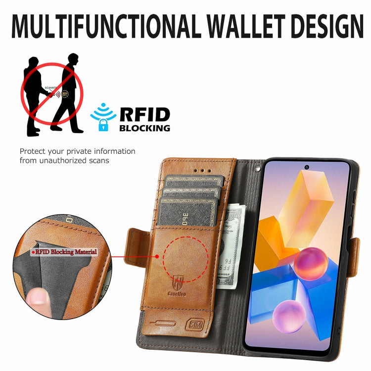 For Infinix Hot 40i CaseNeo Splicing Dual Magnetic Buckle Leather Phone Case