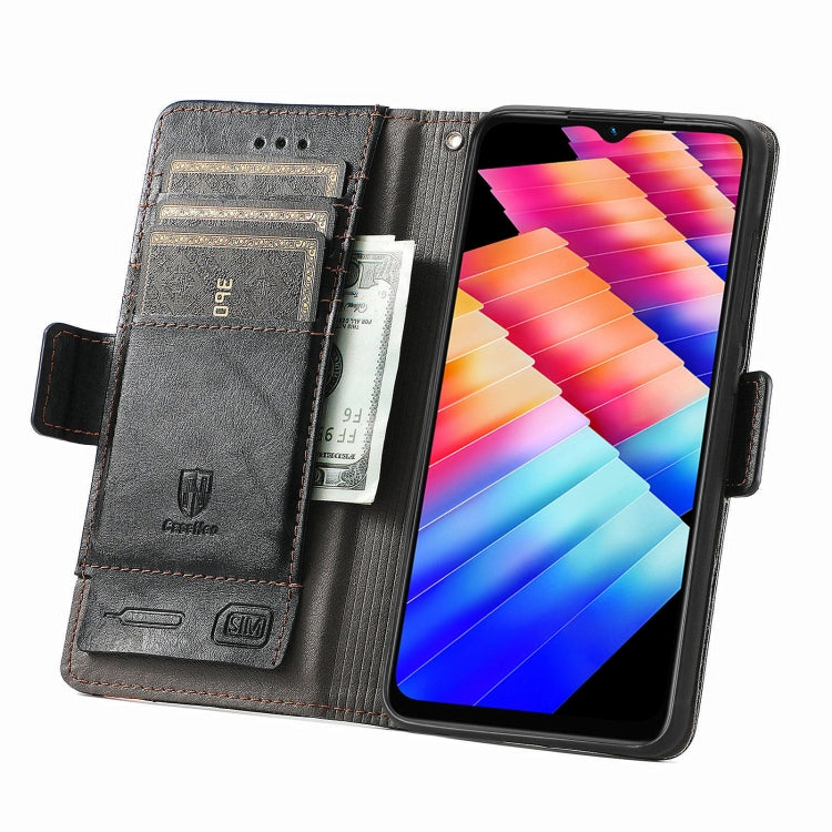 For Infinix Hot 30i CaseNeo Splicing Dual Magnetic Buckle Leather Phone Case