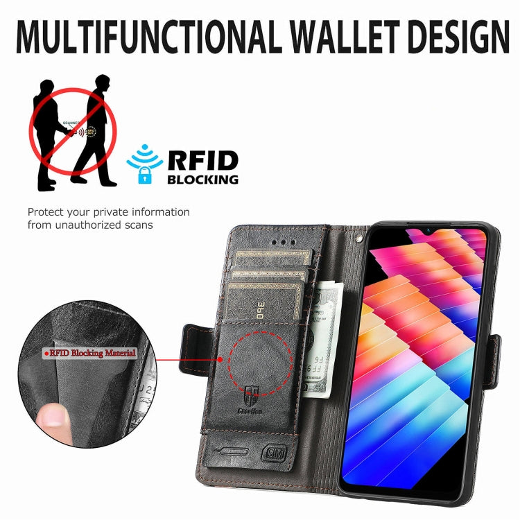 For Infinix Hot 30i CaseNeo Splicing Dual Magnetic Buckle Leather Phone Case