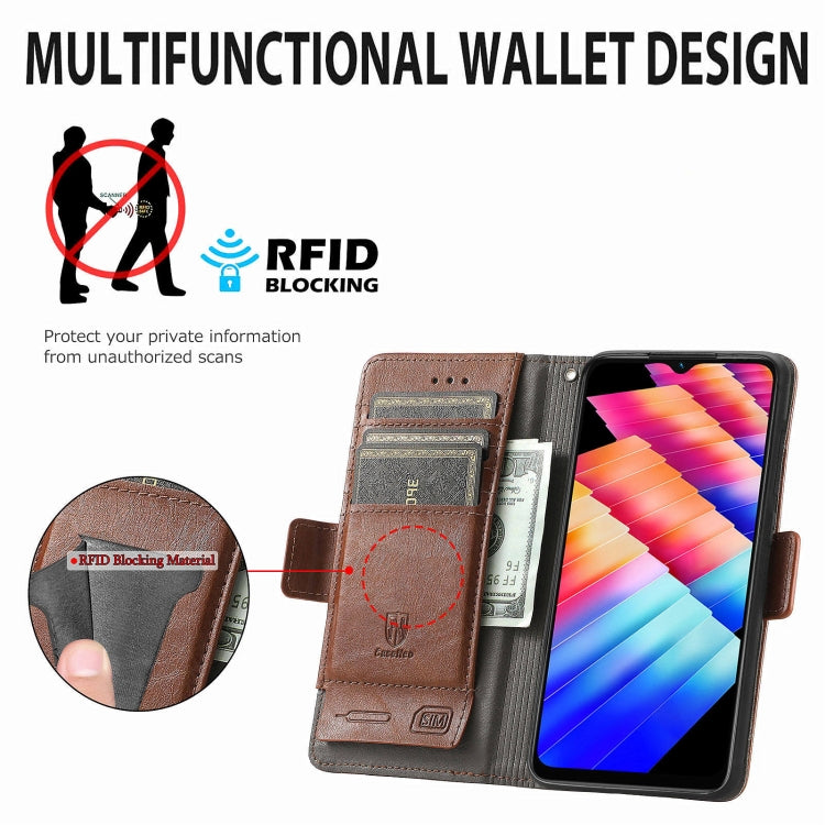 For Infinix Hot 30i CaseNeo Splicing Dual Magnetic Buckle Leather Phone Case