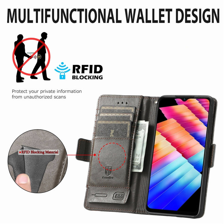For Infinix Hot 30i CaseNeo Splicing Dual Magnetic Buckle Leather Phone Case
