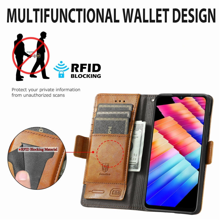 For Infinix Hot 30i CaseNeo Splicing Dual Magnetic Buckle Leather Phone Case