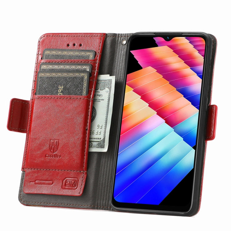 For Infinix Hot 30i CaseNeo Splicing Dual Magnetic Buckle Leather Phone Case