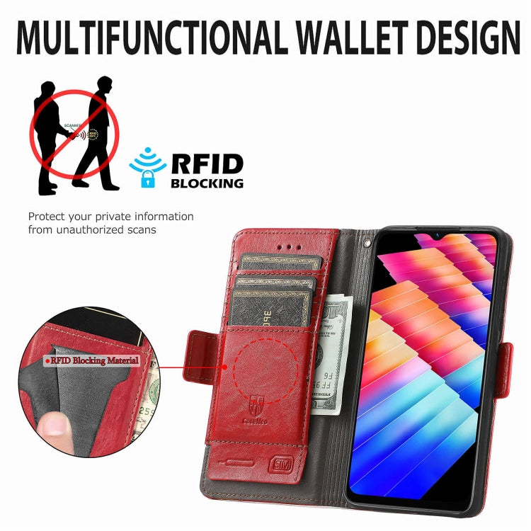 For Infinix Hot 30i CaseNeo Splicing Dual Magnetic Buckle Leather Phone Case