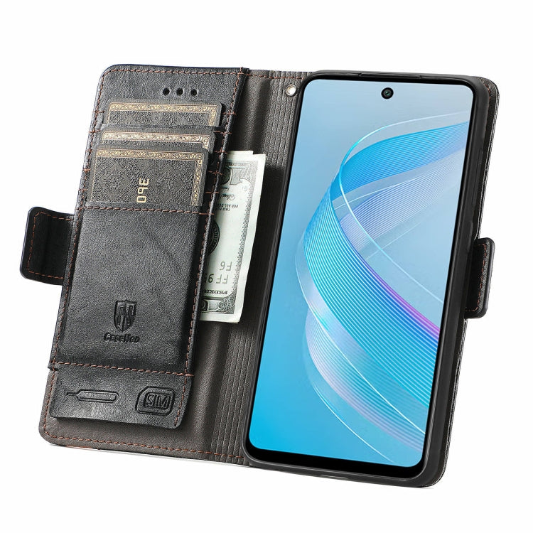 For Infinix Smart 8 CaseNeo Splicing Dual Magnetic Buckle Leather Phone Case