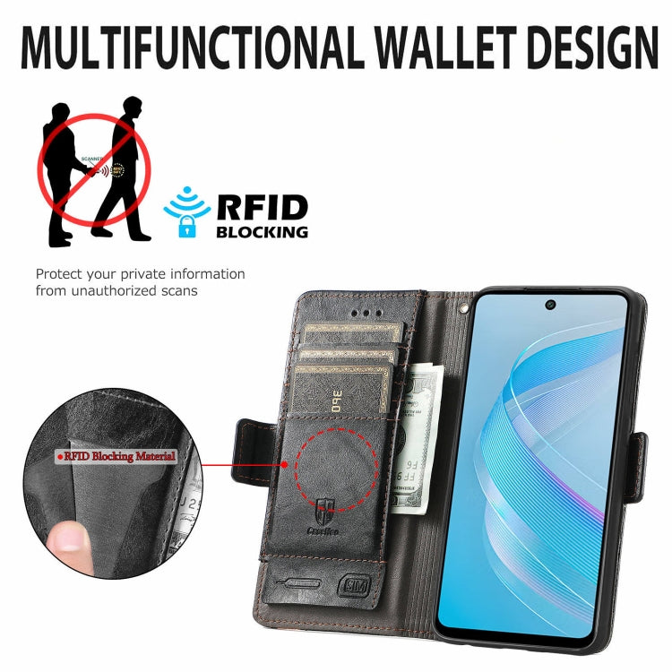For Infinix Smart 8 CaseNeo Splicing Dual Magnetic Buckle Leather Phone Case