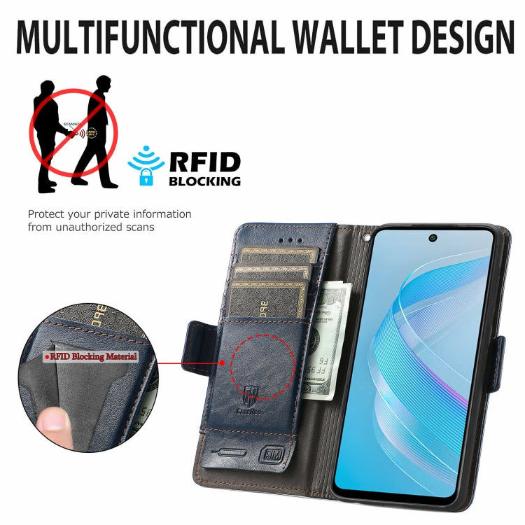 For Infinix Smart 8 CaseNeo Splicing Dual Magnetic Buckle Leather Phone Case