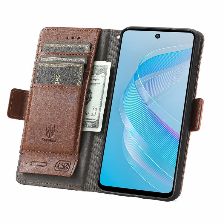 For Infinix Smart 8 CaseNeo Splicing Dual Magnetic Buckle Leather Phone Case