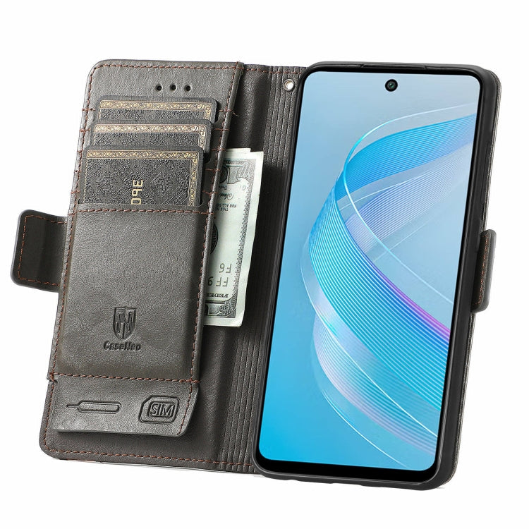 For Infinix Smart 8 CaseNeo Splicing Dual Magnetic Buckle Leather Phone Case