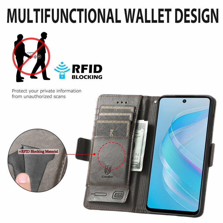 For Infinix Smart 8 CaseNeo Splicing Dual Magnetic Buckle Leather Phone Case