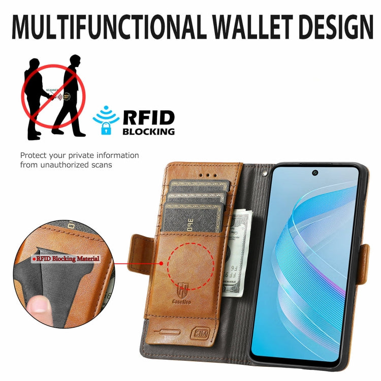 For Infinix Smart 8 CaseNeo Splicing Dual Magnetic Buckle Leather Phone Case