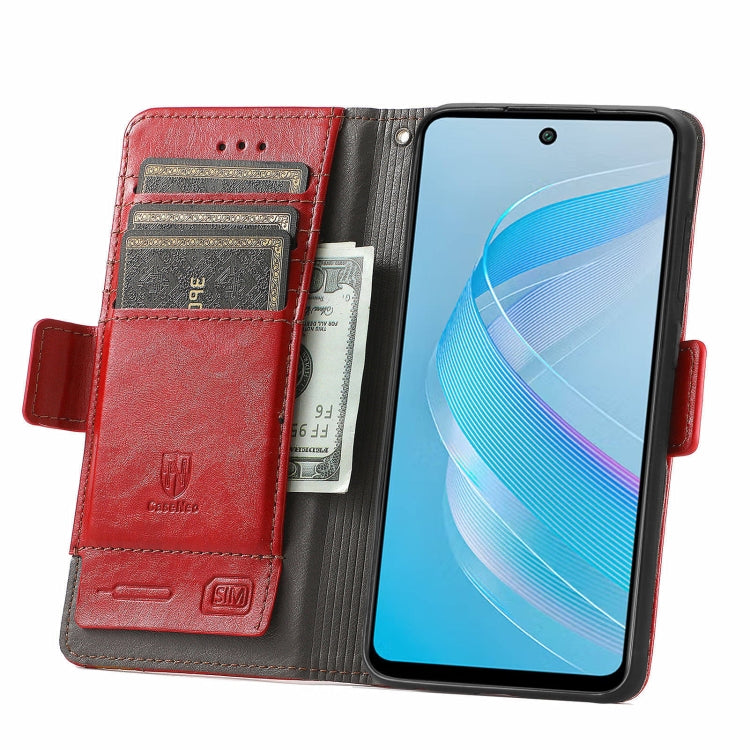 For Infinix Smart 8 CaseNeo Splicing Dual Magnetic Buckle Leather Phone Case