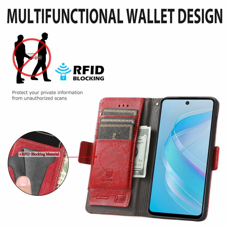 For Infinix Smart 8 CaseNeo Splicing Dual Magnetic Buckle Leather Phone Case