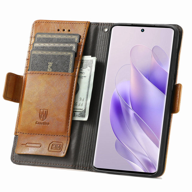 For Infinix Zero 30 4G CaseNeo Splicing Dual Magnetic Buckle Leather Phone Case