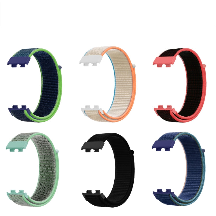 For Huawei Watch Band 9 / 9 NFC Nylon Loop Hook and Loop Fastener Watch Band