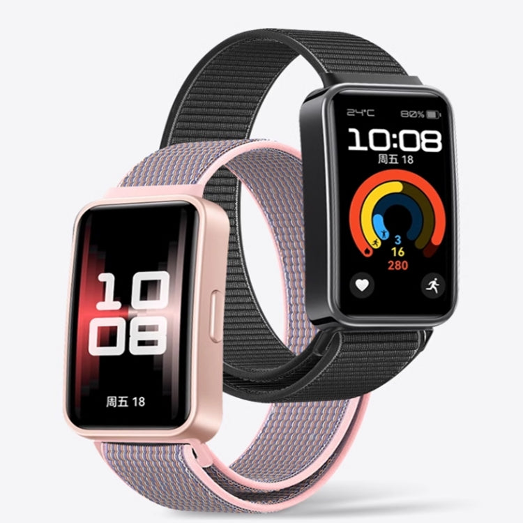 For Huawei Watch Band 9 / 9 NFC Nylon Loop Hook and Loop Fastener Watch Band