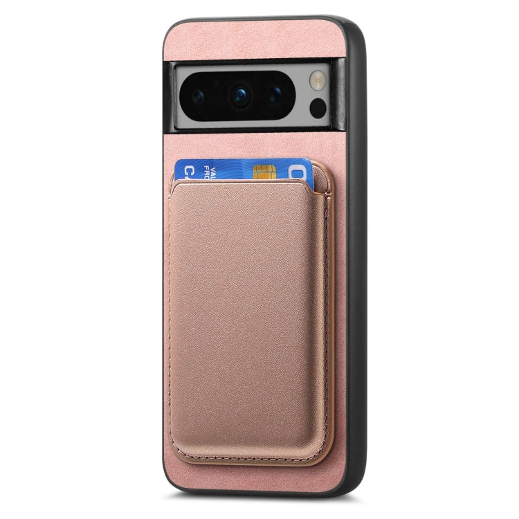 For Google Pixel 7 Pro Retro Magsafe Card Bag PU Back Cover Phone Case