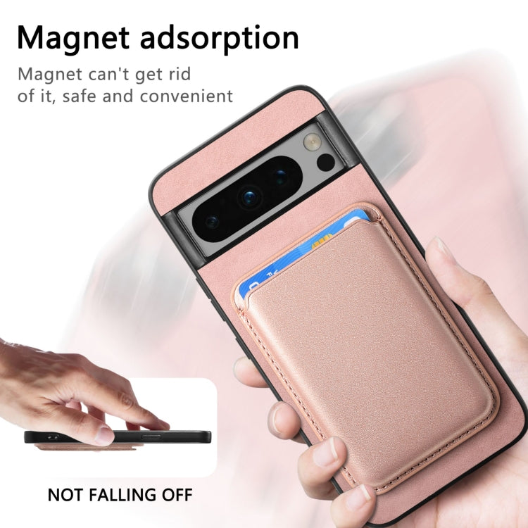 For Google Pixel 7 Pro Retro Magsafe Card Bag PU Back Cover Phone Case