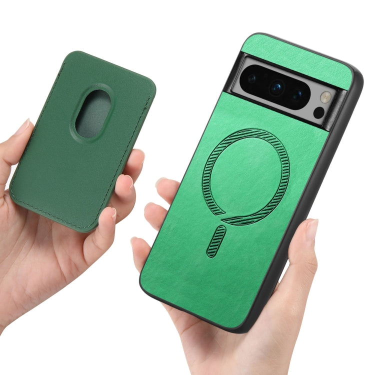 For Google Pixel 7 Pro Retro Magsafe Card Bag PU Back Cover Phone Case