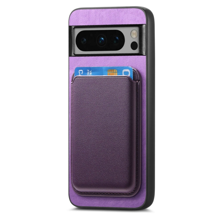 For Google Pixel 7a Retro Magsafe Card Bag PU Back Cover Phone Case