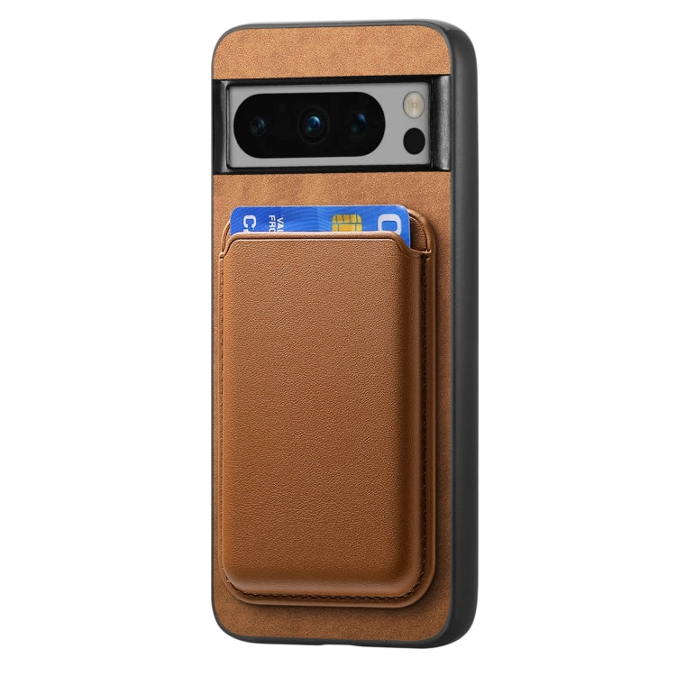 For Google Pixel 7a Retro Magsafe Card Bag PU Back Cover Phone Case