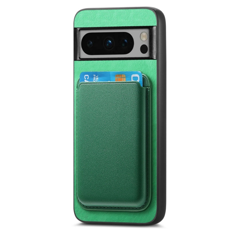 For Google Pixel 8 Retro Magsafe Card Bag PU Back Cover Phone Case
