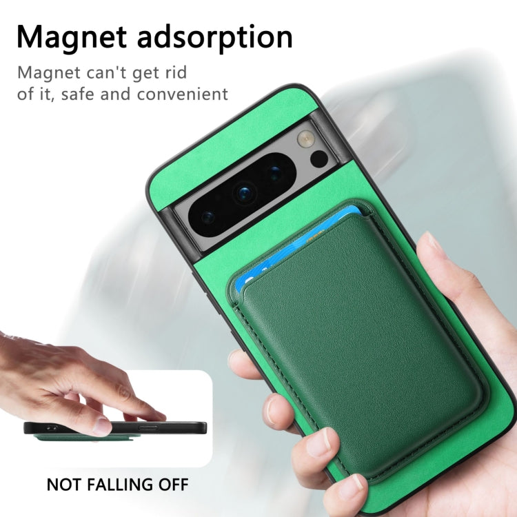 For Google Pixel 8 Pro Retro Magsafe Card Bag PU Back Cover Phone Case
