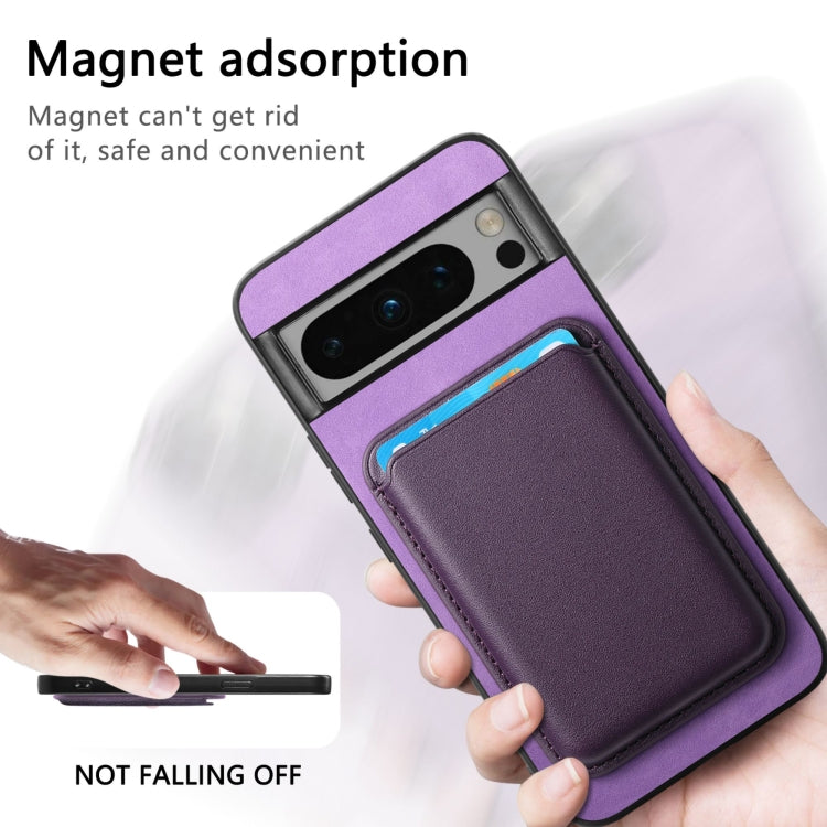 For Google Pixel 8a Retro Magsafe Card Bag PU Back Cover Phone Case