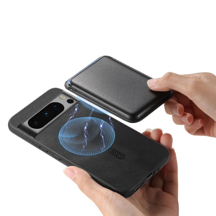 For Google Pixel 9 Retro Magsafe Card Bag PU Back Cover Phone Case