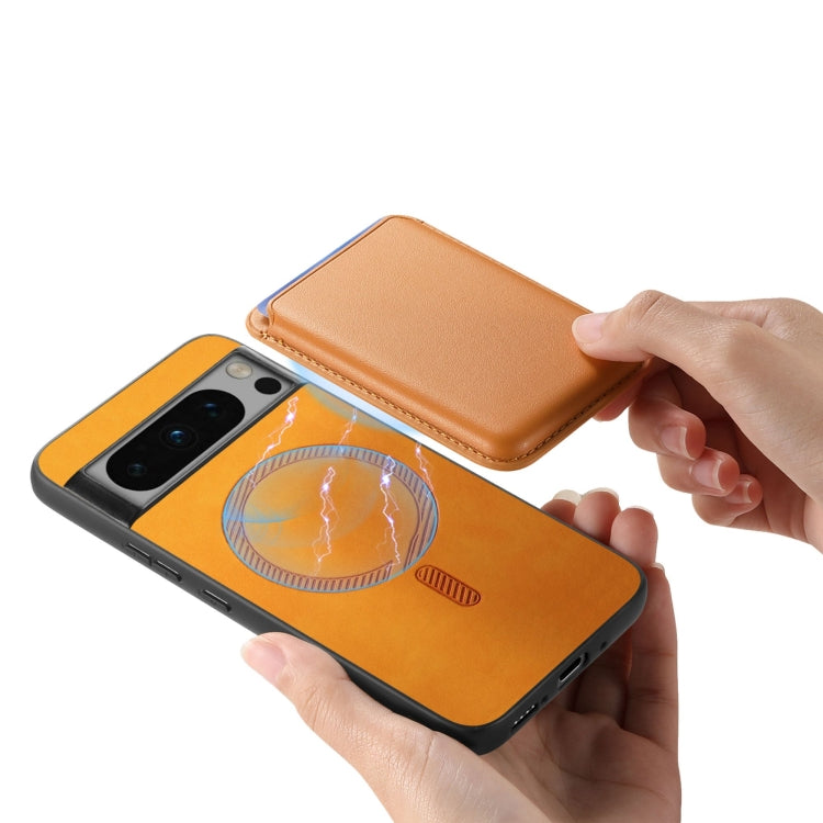 For Google Pixel 9 Pro Retro Magsafe Card Bag PU Back Cover Phone Case