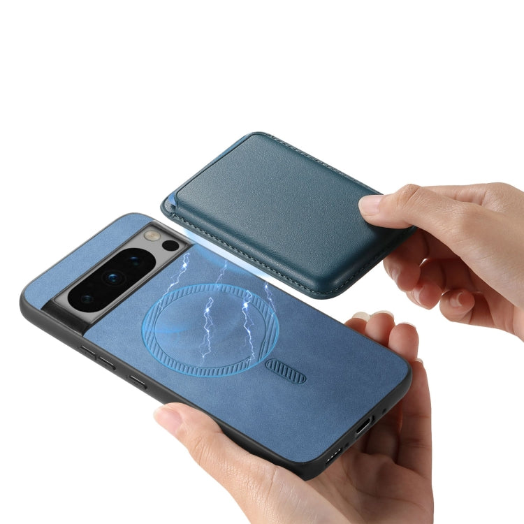For Google Pixel 9 Pro Retro Magsafe Card Bag PU Back Cover Phone Case