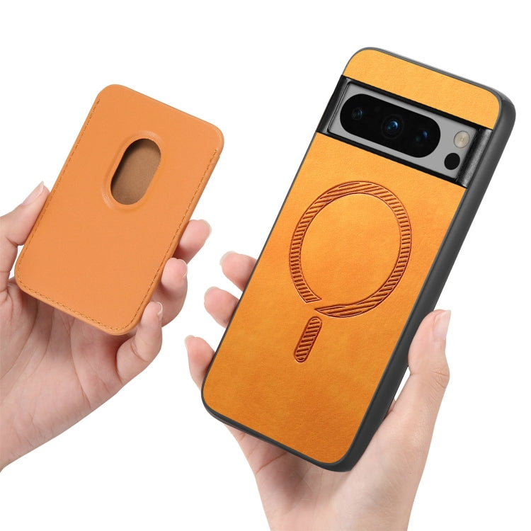 For Google Pixel 9 Pro XL Retro Magsafe Card Bag PU Back Cover Phone Case