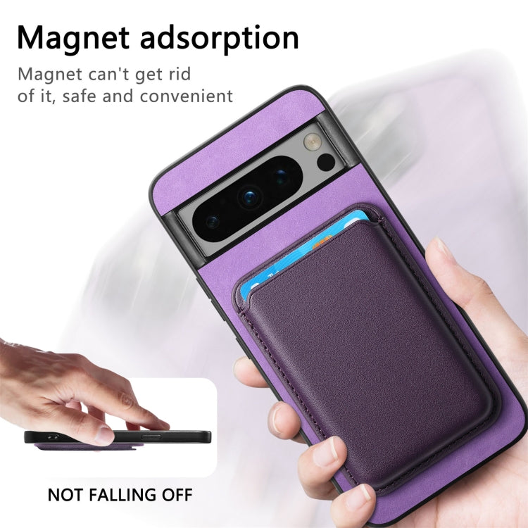For Google Pixel 9 Pro XL Retro Magsafe Card Bag PU Back Cover Phone Case