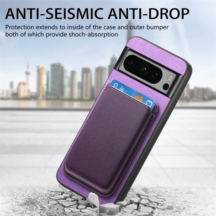 For Google Pixel 9 Pro XL Retro Magsafe Card Bag PU Back Cover Phone Case