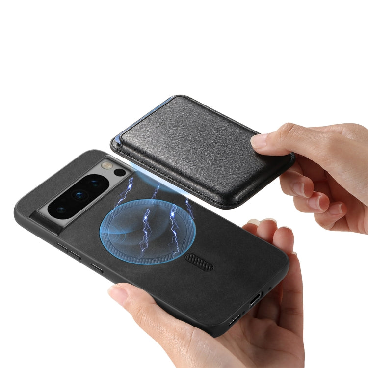 For Google Pixel 9 Pro XL Retro Magsafe Card Bag PU Back Cover Phone Case