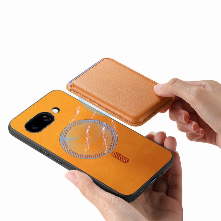 For Google Pixel 9a Retro Magsafe Card Bag PU Back Cover Phone Case