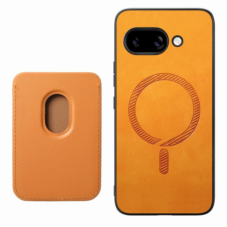 For Google Pixel 9a Retro Magsafe Card Bag PU Back Cover Phone Case