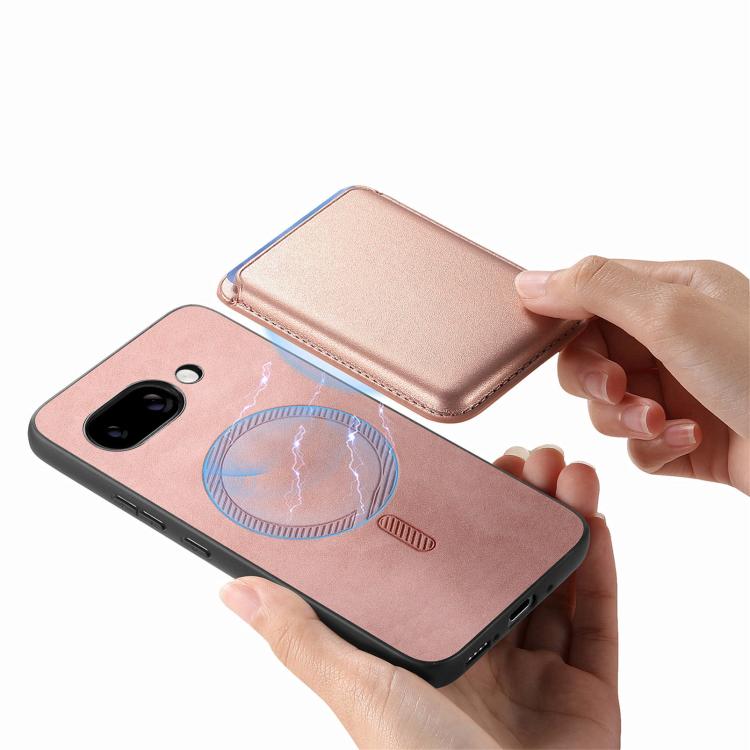 For Google Pixel 9a Retro Magsafe Card Bag PU Back Cover Phone Case