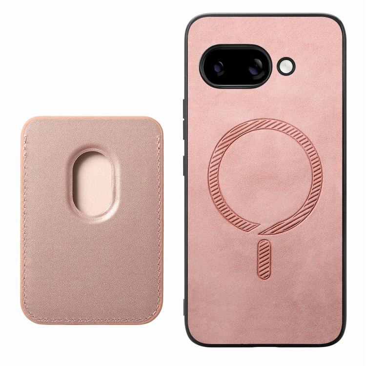 For Google Pixel 9a Retro Magsafe Card Bag PU Back Cover Phone Case